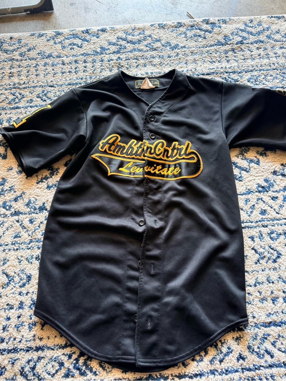 Levitate Men's Black Baseball Jersey